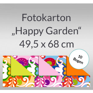 Fotokarton "Happy Garden" 49,5 x 68 cm - 10 Bogen