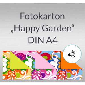 Fotokarton "Happy Garden" DIN A4 - 10 Blatt