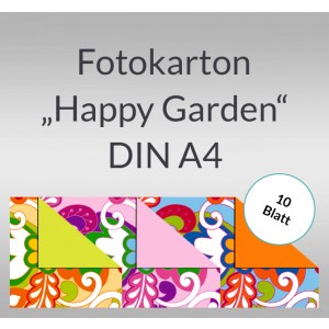 Fotokarton "Happy Garden" DIN A4 - 10 Blatt