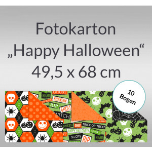 Fotokarton "Happy Halloween" 49,5 x 68 cm - 10 Bogen