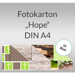 Fotokarton "Hope" DIN A4 - 10 Blatt