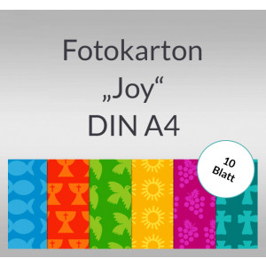 Fotokarton "Joy" DIN A4 - 10 Blatt