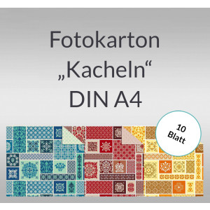 Fotokarton "Kacheln" DIN A4 - 10 Blatt