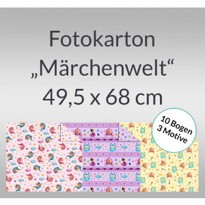 Fotokarton "Märchenwelt" 49,5 x 68 cm - 10 Bogen sortiert