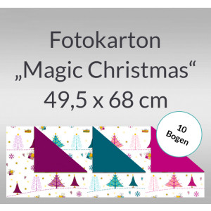 Fotokarton "Magic Christmas" 49,5 x 68 cm - 10 Bogen