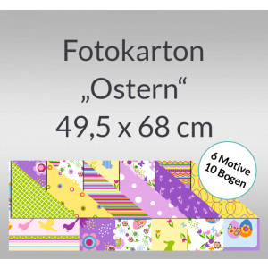 Fotokarton "Ostern" 49,5 x 68 cm - 10 Bogen sortiert
