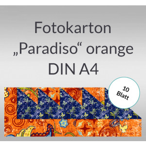 Fotokarton "Paradiso" orange DIN A4 - 10 Blatt