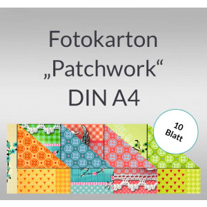 Fotokarton "Patchwork" DIN A4 - 10 Blatt