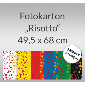 Fotokarton "Risotto" 49,5 x 68 cm - 10 Bogen sortiert