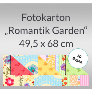 Fotokarton "Romantic Garden" 49,5 x 68 cm - 10 Bogen