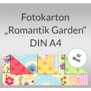 Fotokarton "Romantic Garden" DIN A4 - 10 Blatt