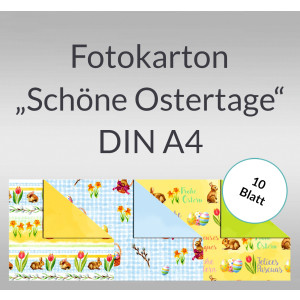 Fotokarton "Schöne Ostertag" DIN A4 - 10 Blatt