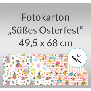 Fotokarton "Süßes Osterfest" 49,5 x 68 cm - 10 Bogen