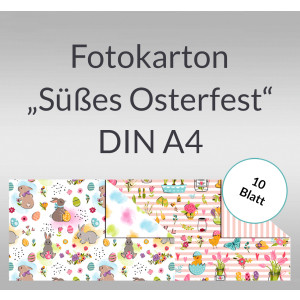 Fotokarton "Süßes Osterfest" DIN A4 - 10 Blatt