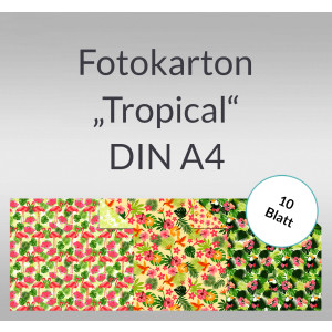 Fotokarton "Tropical" DIN A4 - 10 Blatt
