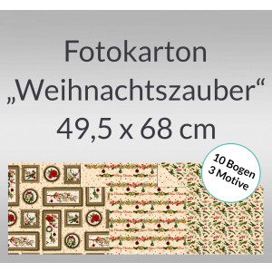 Fotokarton "Weihnachtszauber" 49,5 x 68 cm - 10 Blatt sortiert