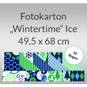 Fotokarton "Wintertime" Ice 49,5 x 68 cm - 10 Bogen
