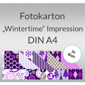 Fotokarton "Wintertime" Impression DIN A4 - 10 Blatt