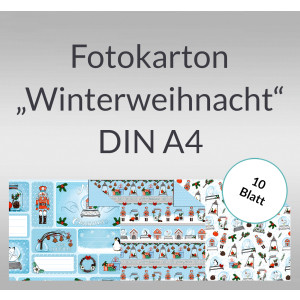 Fotokarton "Winterweihnacht" DIN A4 - 10 Blatt