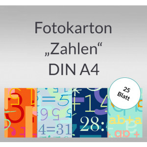 Fotokarton "Zahlen" DIN A4 - 25 Blatt