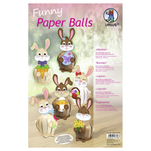 Funny Paper Balls Häschen für 12 Figuren