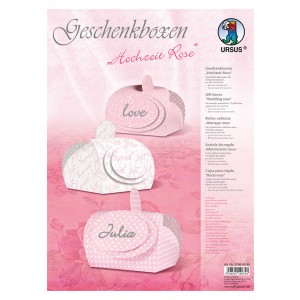 Geschenkboxen "Hochzeit Rose"