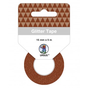 Glitter Tape braun, selbstklebend