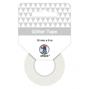 Glitter Tape weiß, selbstklebend