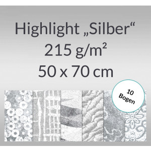 Highlight "Silber" 50 x 70 cm - 10 Bogen