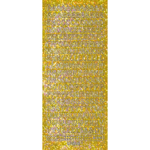 Hologramm Sticker "Buchstaben groß 1" gold