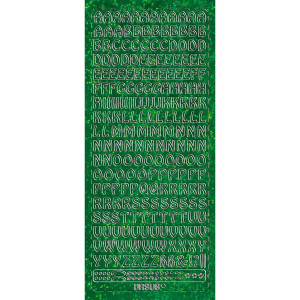 Hologramm Sticker "Buchstaben groß 1" grün