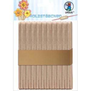 Holzstäbchen, 11,4 x 1 cm, 50 Stk. natur