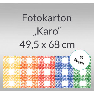 Karo-Fotokarton 49,5 x 68 cm - 10 Bogen