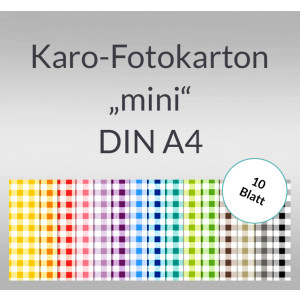 Karo-Fotokarton "mini" DIN A4 - 10 Blatt