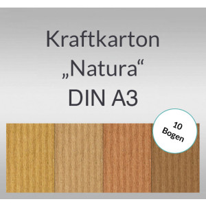 Kraftkarton "Natura" DIN A3 - 16 Blatt sortiert
