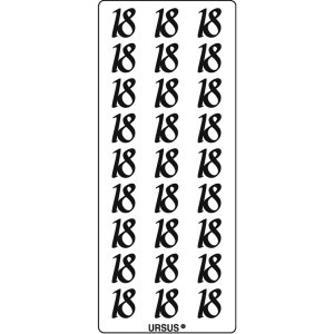 Kreativ Sticker "18" silber