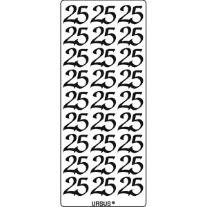 Kreativ Sticker "25" gold