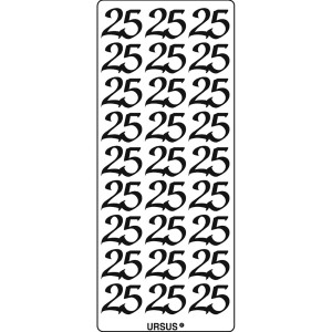 Kreativ Sticker "25" silber