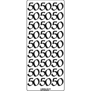 Kreativ Sticker "50" gold