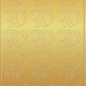 Kreativ Sticker "70" gold