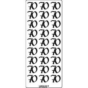 Kreativ Sticker "70" silber