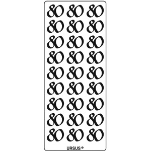 Kreativ Sticker "80" silber