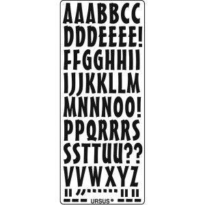 Kreativ Sticker "Buchstaben" schwarz