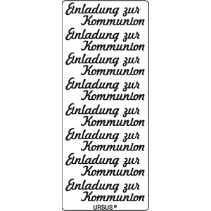 Kreativ Sticker "Einladung zur Kommunion" gold