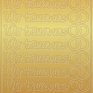 Kreativ Sticker "Für dich - in Liebe" gold