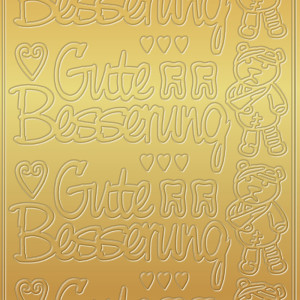 Kreativ Sticker "Gute Besserung" gold