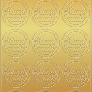 Kreativ Sticker "Handmade" gold