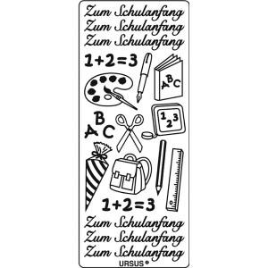 Kreativ Sticker "Schulanfang" silber