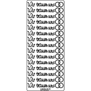 Kreativ Sticker "Wir trauen uns" gold