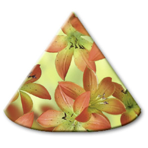 Lampenschirmchen-Stanzteile "Flora" Tigerlilien